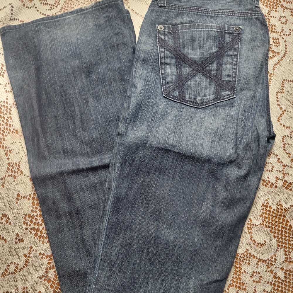 7 For All Mankind Women's Blue Boot Cut Jeans